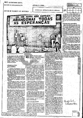 Vós que agora aqui entrais abandonai todas as esperança