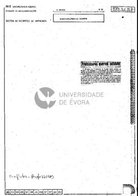 Professores querem estatuto