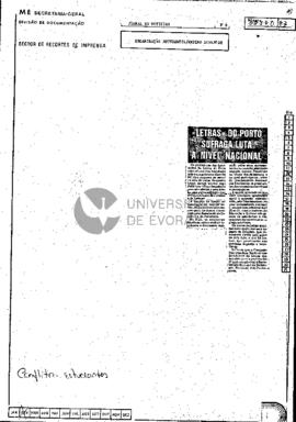 «Letras» do Porto sufraga luta a nível nacional