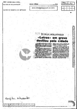 «Letras» em greve desfilou pela cidade