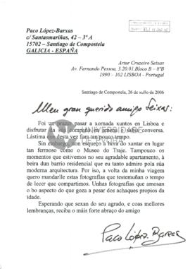 Correspondência de Francisco López Rodriguez