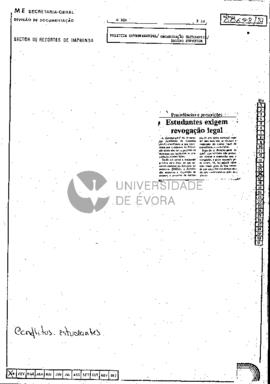 Precedências e prescrições. Estudantes exigem revogação legal