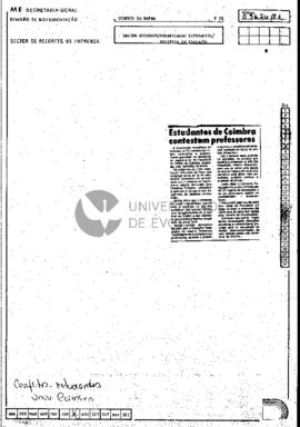 Estudantes de Coimbra contestam professores