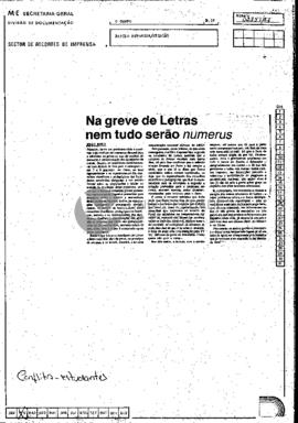 Na greve de Letras nem tudo serão numerus