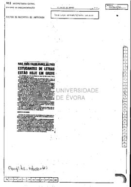 Estudantes de Letras estão hoje em greve
