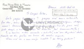 Correspondência de Rosa Nunes Bilelo de Mesquita