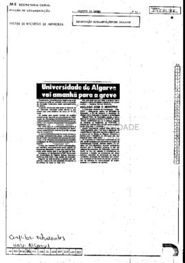 Universidade do Algarve vai amanhã para a greve