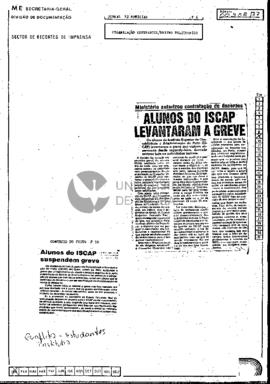 Alunos do ISCAP levantaram a greve: Alunos do ISCAP suspendem greve