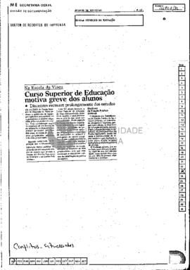 Curso Superior de Educação motiva greve dos alunos