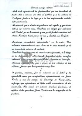 Correspondência de Manolo R. Mateos e Pedro Enrique Polo Soltero
