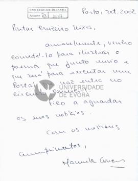 Carta de Manuela [Gomes?]