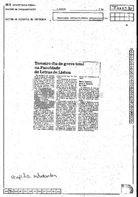 Terceiro dia de greve total da Faculdade de Letras de Lisboa