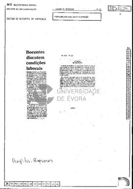 Docentes discutem condições laborais: Reunião de Docentes