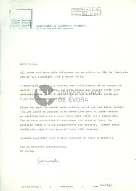 Carta de Salvador Taborda Ferreira