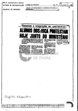 Recusam a integração no «politécnico». Alunos dos ISCA protestam hoje junto do Ministério