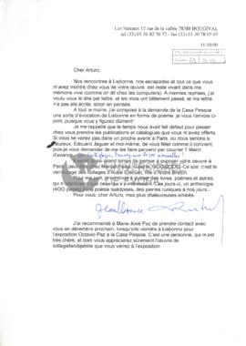 Carta de Jean-Clarence Lambert