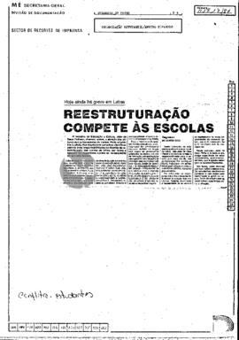 Restruturação compete às escolas