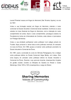 Sinopse Leonel Pimentel