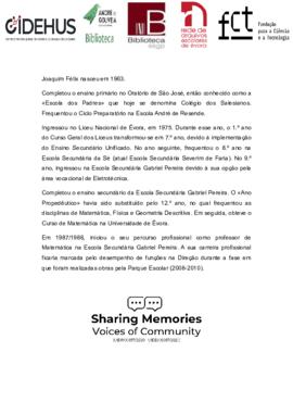 Sinopse Joaquim Félix