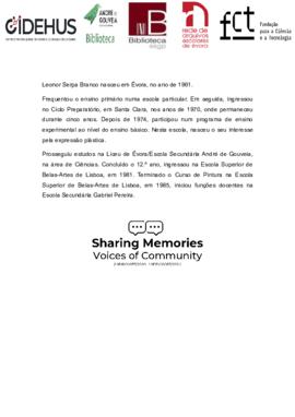 Sinopse Leonor Serpa Branco